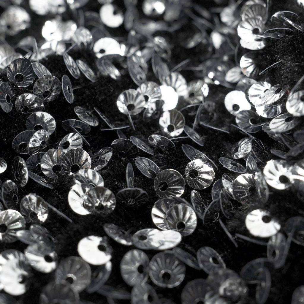 Sanibel Seashell Stretch Velvet Sequin Fabric | CDW