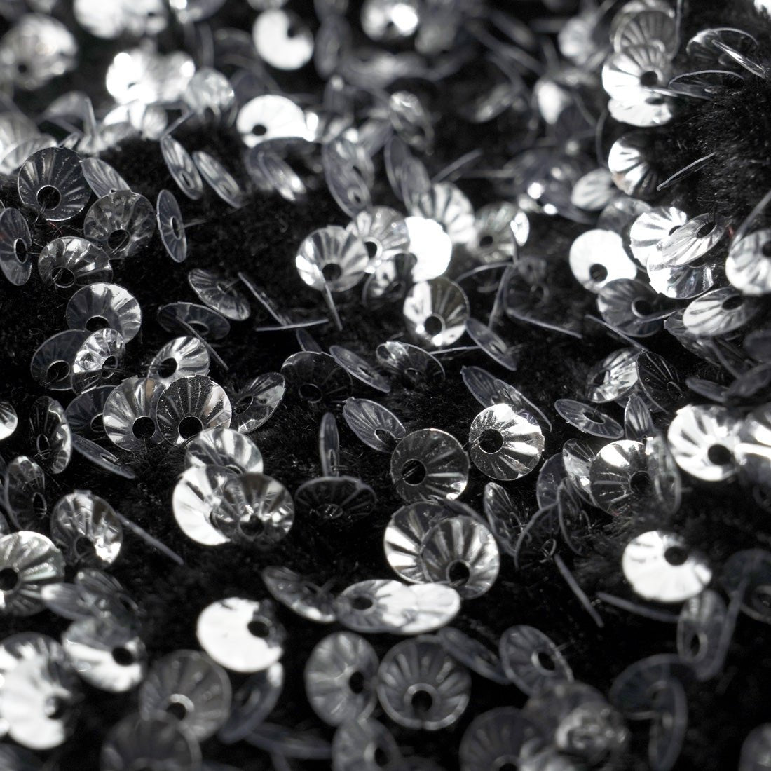 Sanibel Seashell Stretch Velvet Sequin Fabric | CDW