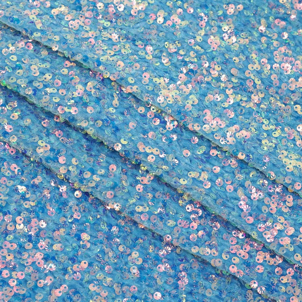 Sanibel Seashell Stretch Velvet Sequin Fabric | CDW