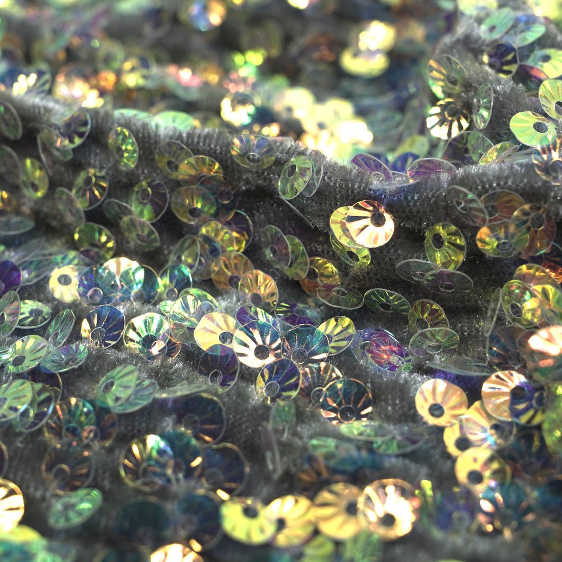 Sanibel Seashell Stretch Velvet Sequin Fabric | CDW