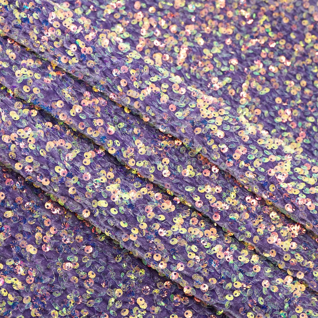 Sanibel Seashell Stretch Velvet Sequin Fabric | CDW