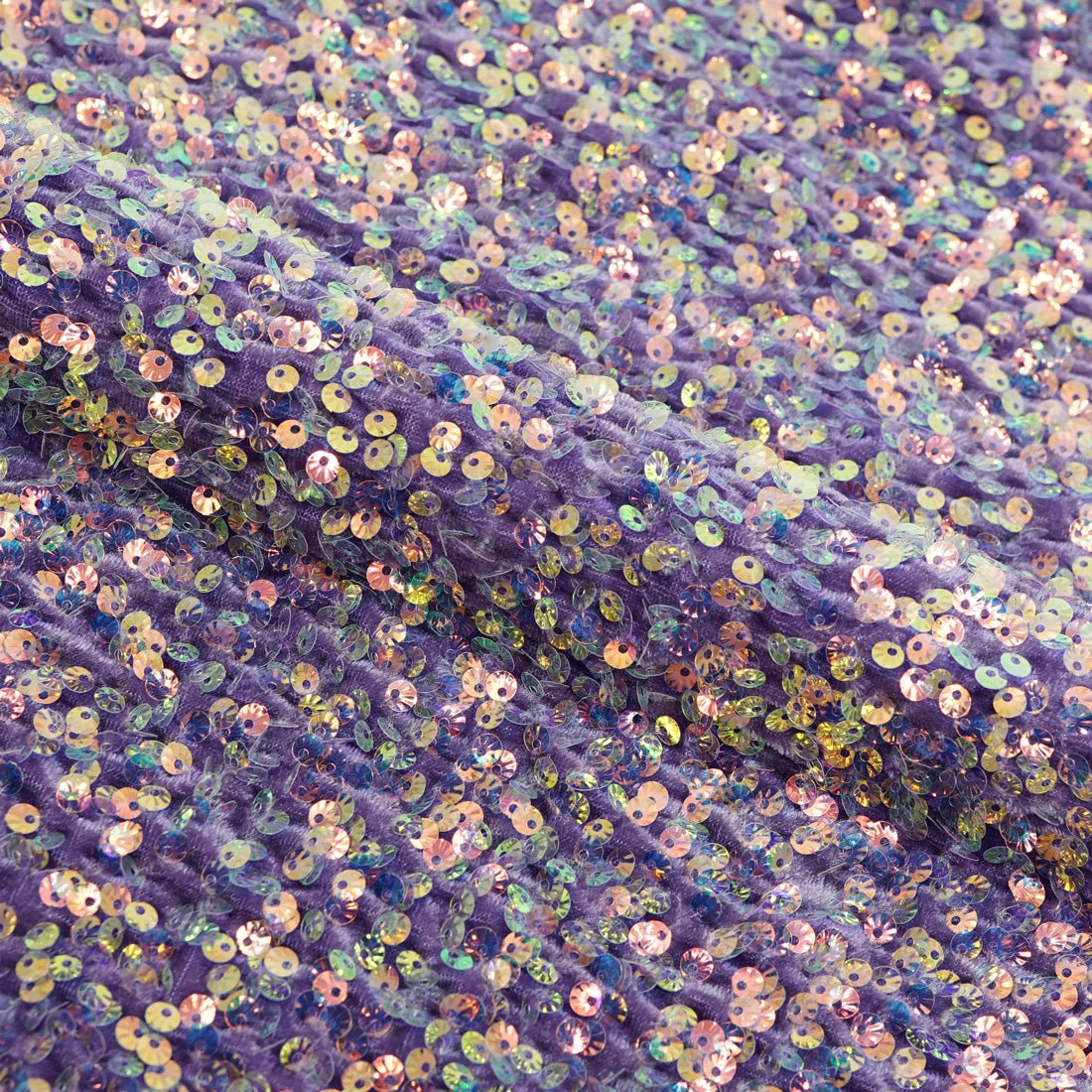 Sanibel Seashell Stretch Velvet Sequin Fabric | CDW