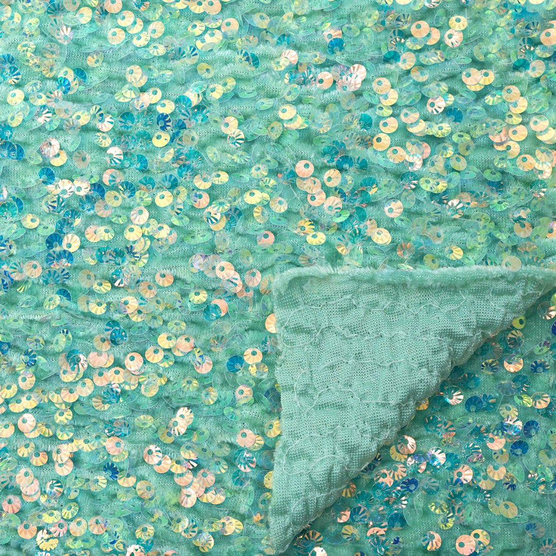 Sanibel Seashell Stretch Velvet Sequin Fabric | CDW