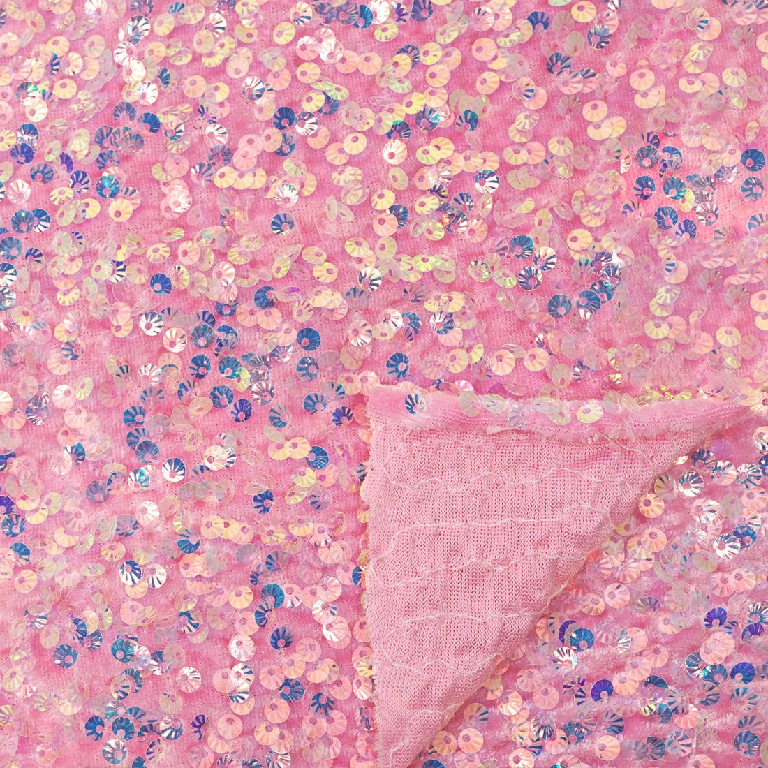 Sanibel Seashell Stretch Velvet Sequin Fabric | CDW
