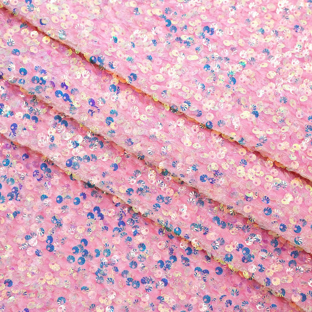 Sanibel Seashell Stretch Velvet Sequin Fabric | CDW