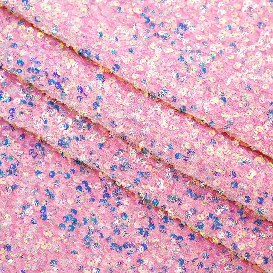 Sanibel Seashell Stretch Velvet Sequin Fabric | CDW