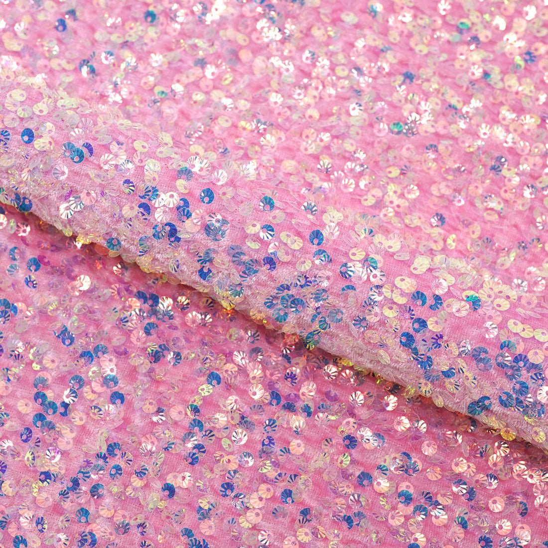 Sanibel Seashell Stretch Velvet Sequin Fabric | CDW