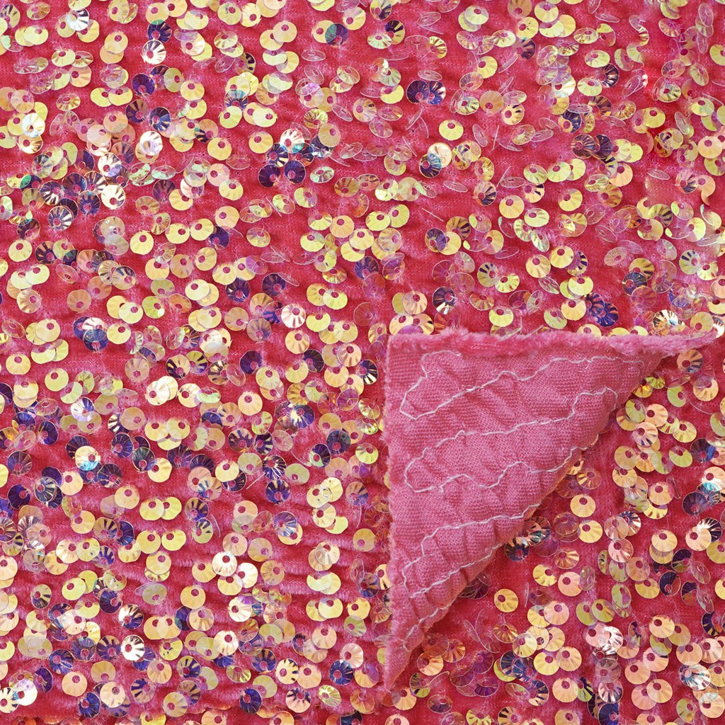 Sanibel Seashell Stretch Velvet Sequin Fabric | CDW