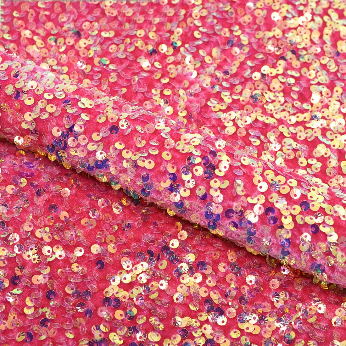 Sanibel Seashell Stretch Velvet Sequin Fabric | CDW