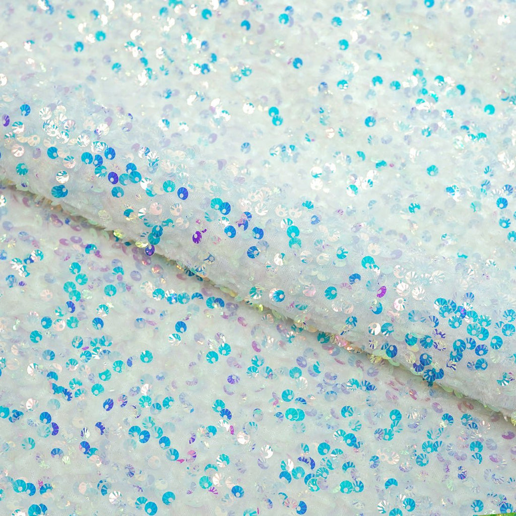 Sanibel Seashell Stretch Velvet Sequin Fabric | CDW