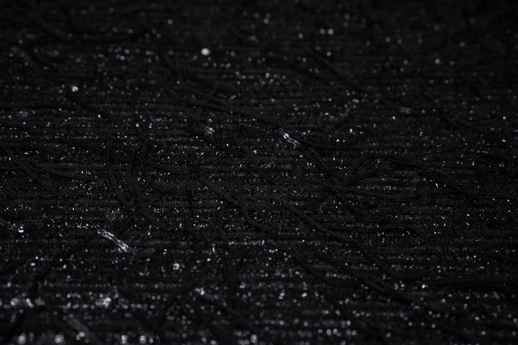Shimmy Polyester Mesh with Dangle Sequin Fabric | CDW