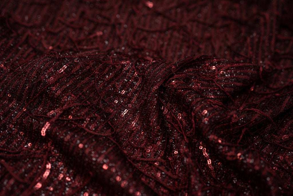 Shimmy Polyester Mesh with Dangle Sequin Fabric | CDW
