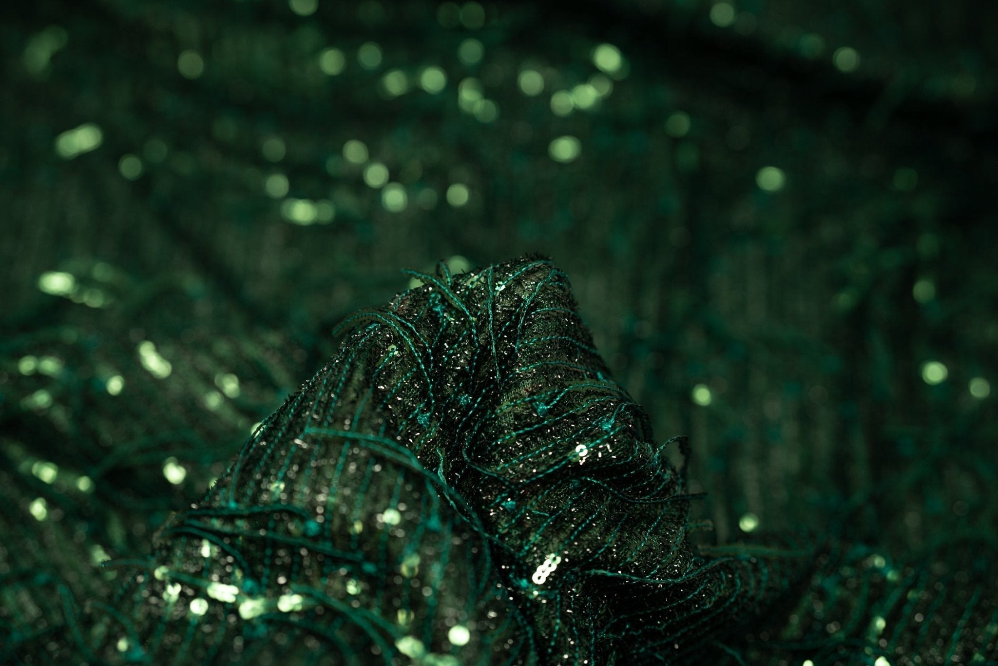 Shimmy Polyester Mesh with Dangle Sequin Fabric | CDW