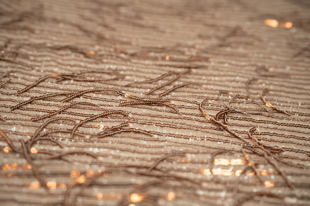 Shimmy Polyester Mesh with Dangle Sequin Fabric | CDW