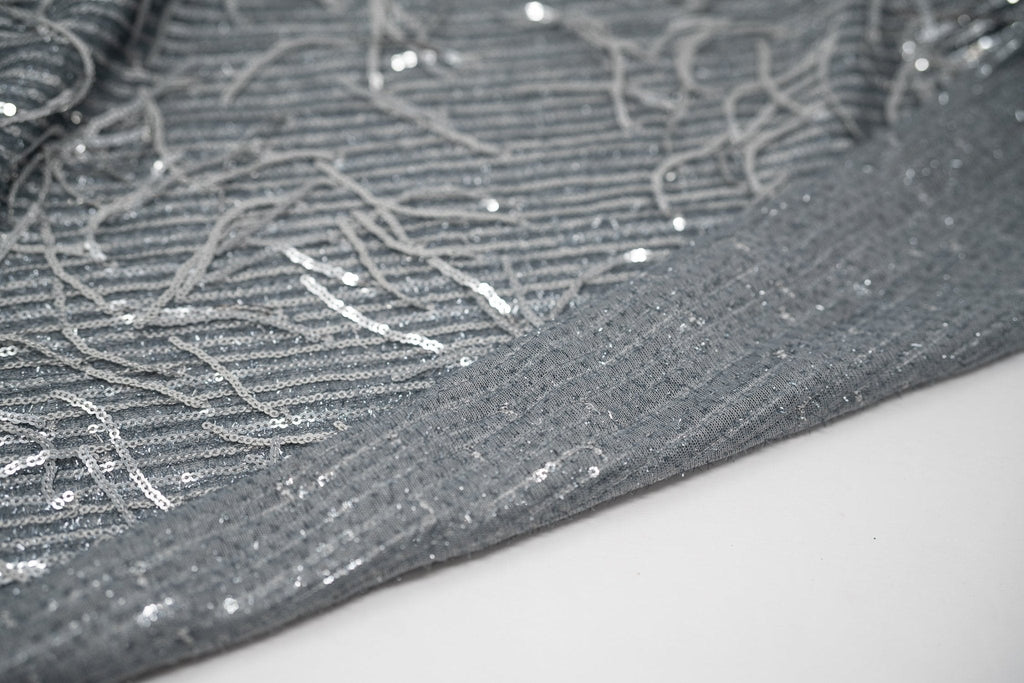 Shimmy Polyester Mesh with Dangle Sequin Fabric | CDW