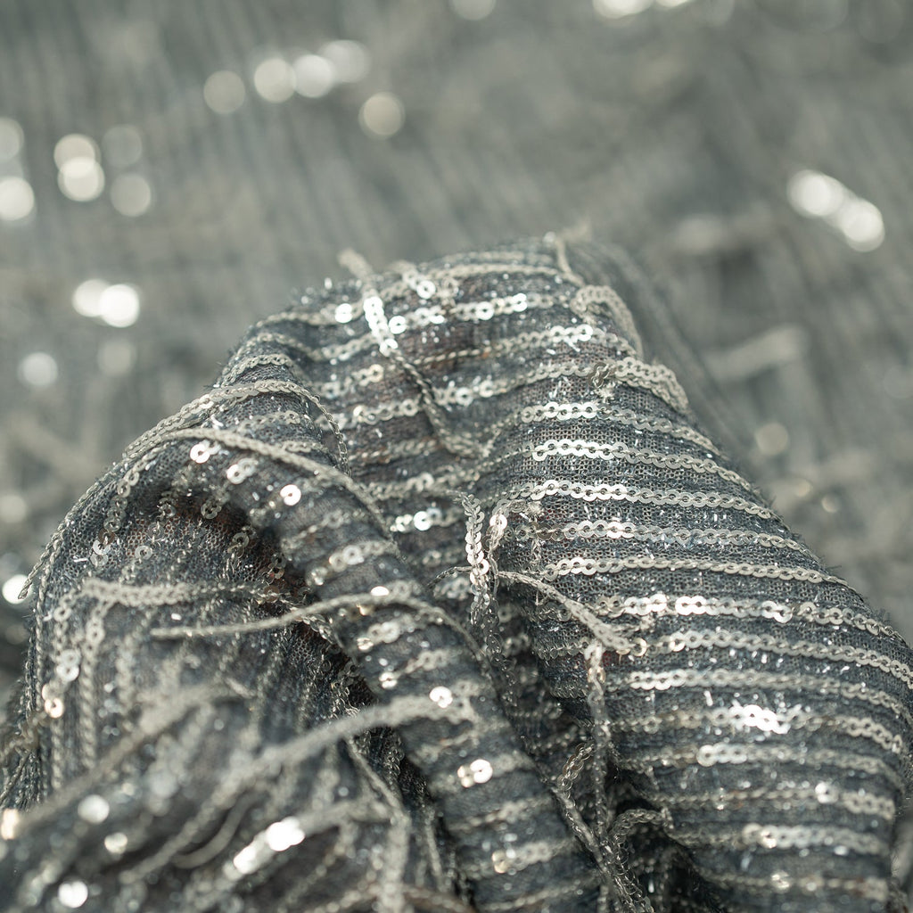 Shimmy Polyester Mesh with Dangle Sequin Fabric | CDW