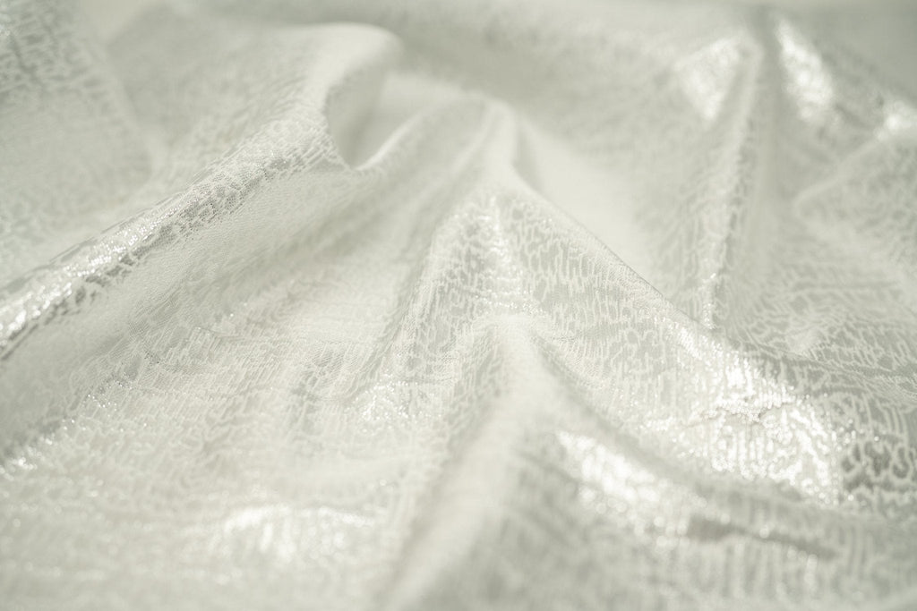 Snow Storm Metallic Brocade Fabric | CDW