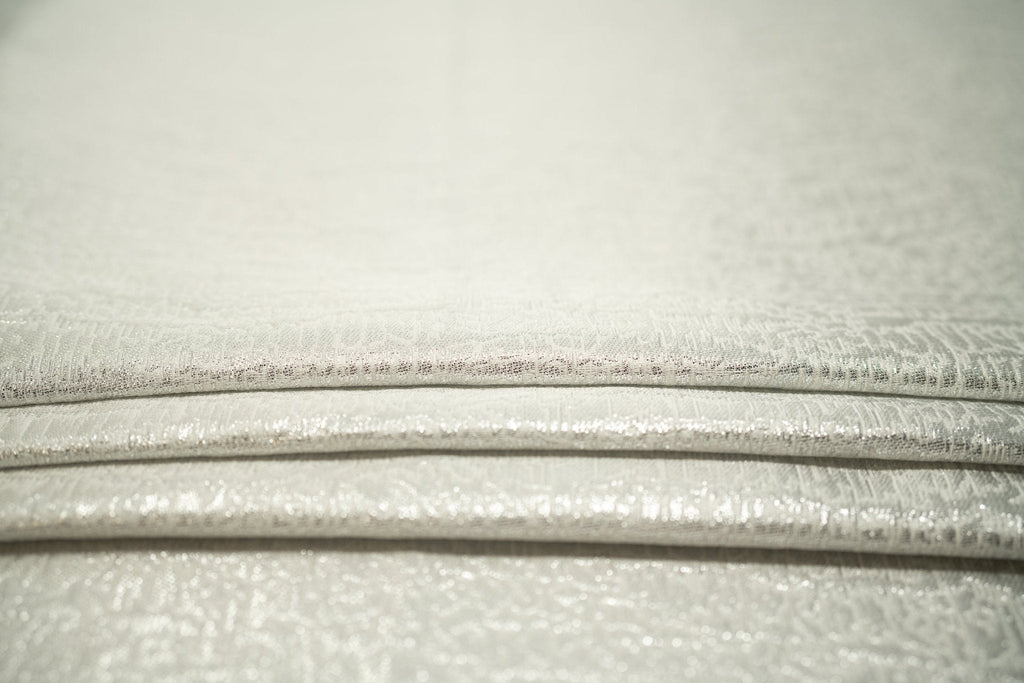 Snow Storm Metallic Brocade Fabric | CDW