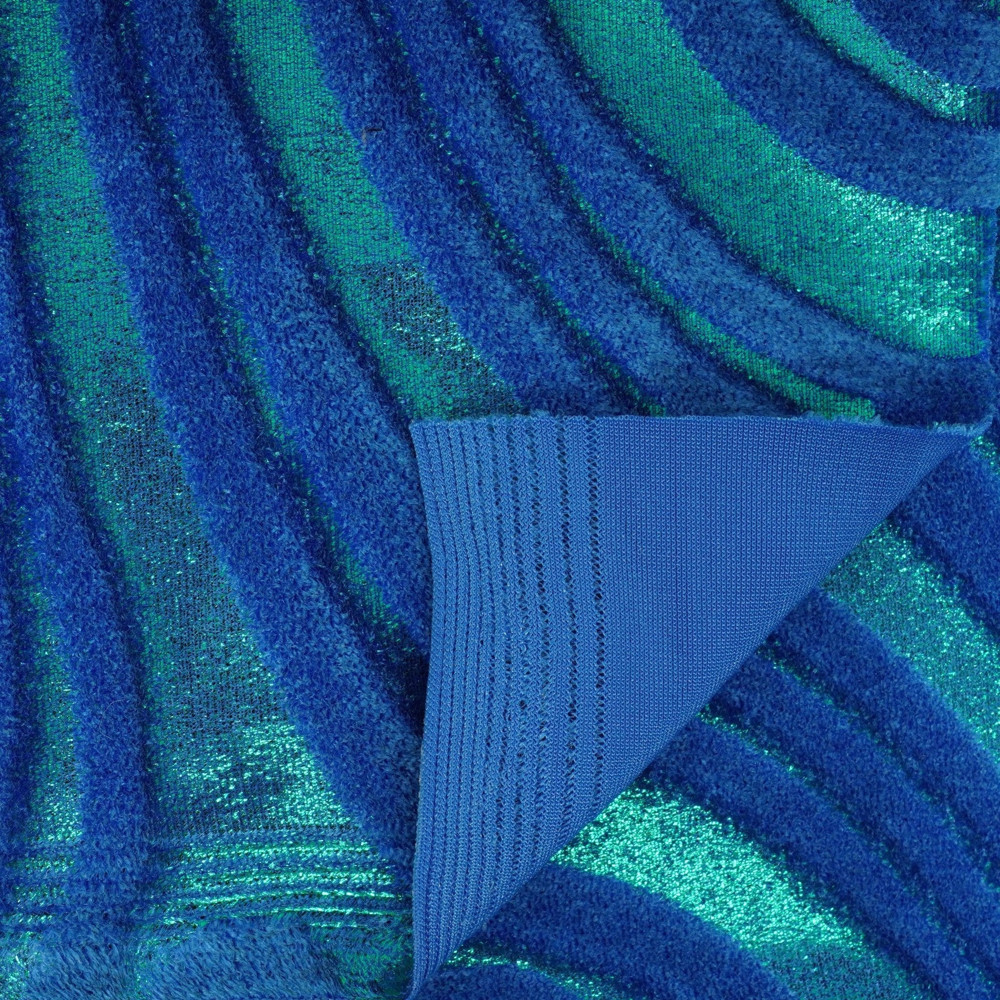 Sonic Swirl Embossed Foiled on Stretch Velvet Fabric | CDW