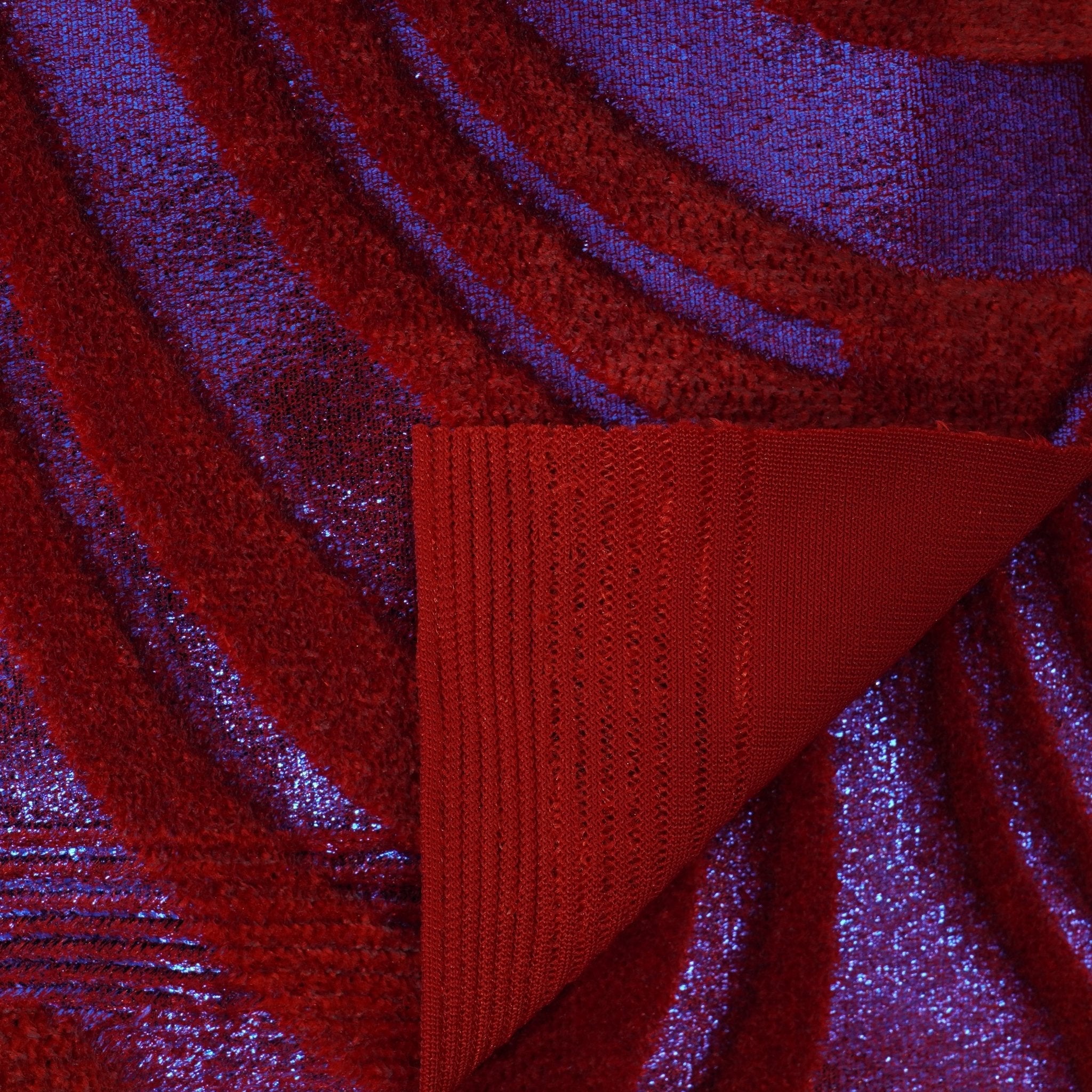 Sonic Swirl Embossed Foiled on Stretch Velvet Fabric | CDW