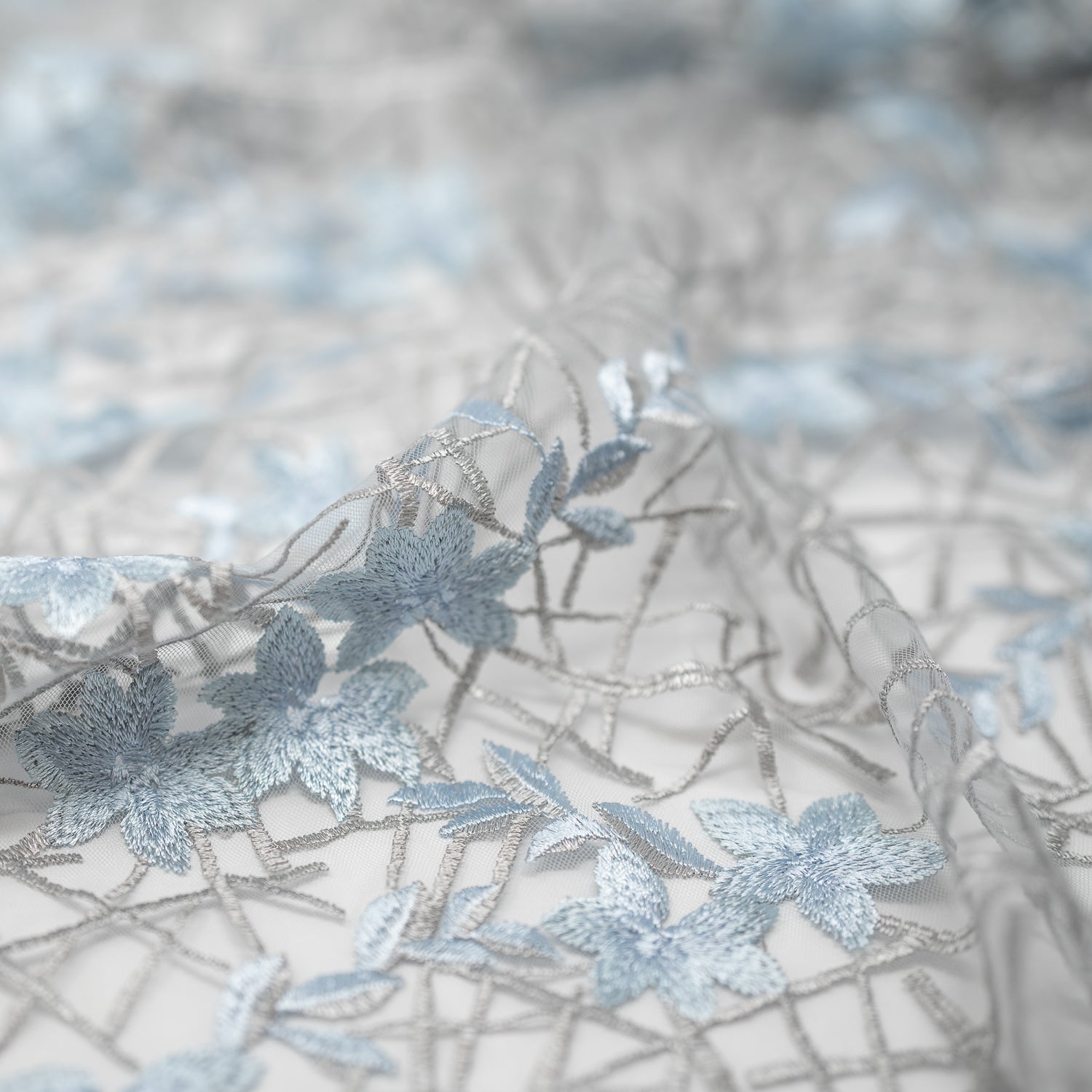 Spring Has Sprung Embroidered Mesh Fabric | CDW