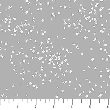 Sprinkles Gray Dewfall Cotton 44"/45" Fabric Per Yard