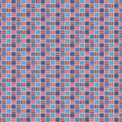 Star Spangled Summer Stripes And Stars 43"/44" Fabric Per Yard