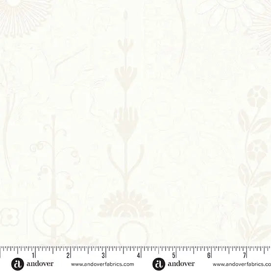 Sun Print Whisper Cream Cameo 44"/45" Fabric Per Yard