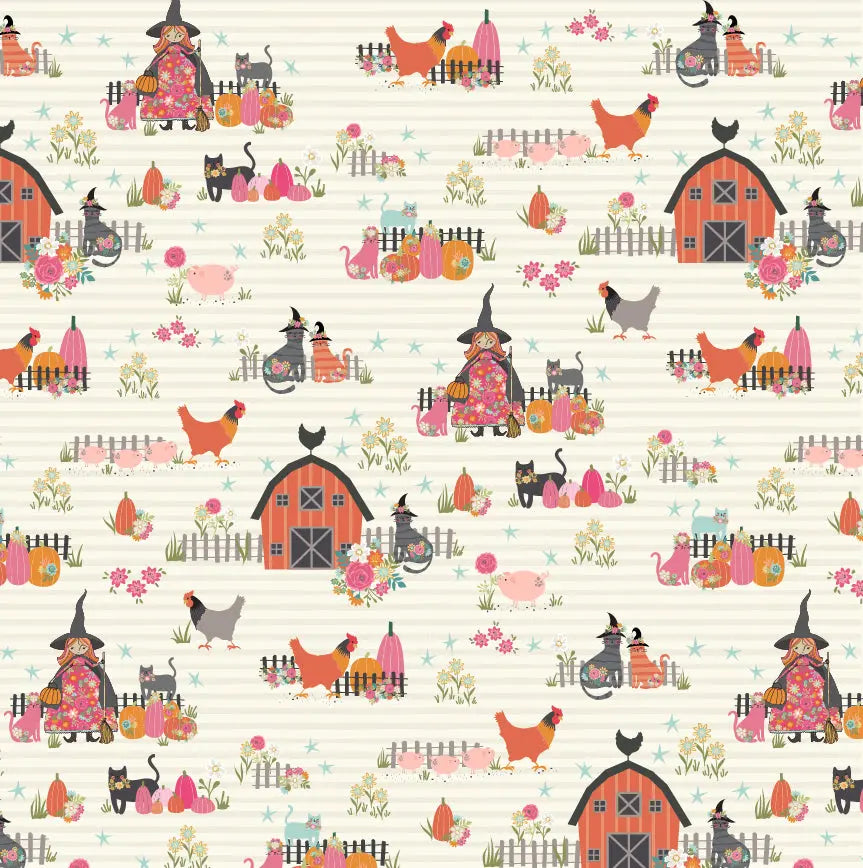 The Good Witch Poppie Cotton White 44"/45" Fabric Per Yard