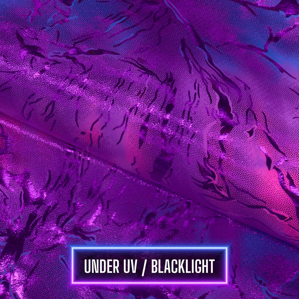 Tie Dye Thunder Hologram Spandex Fabric | CDW