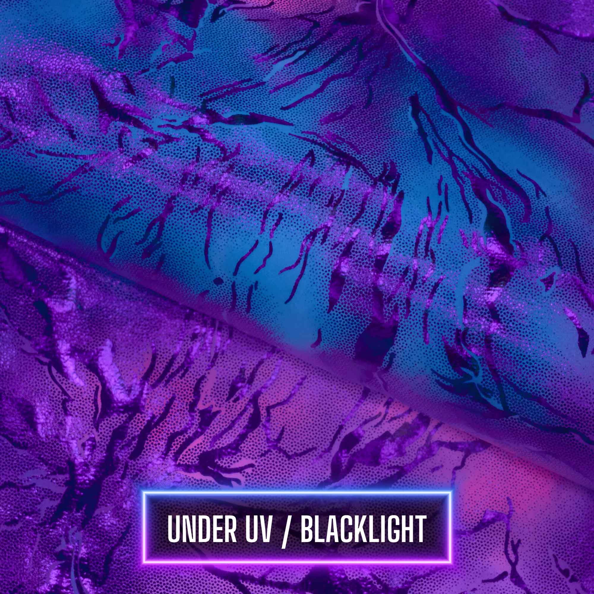 Tie Dye Thunder Hologram Spandex Fabric | CDW