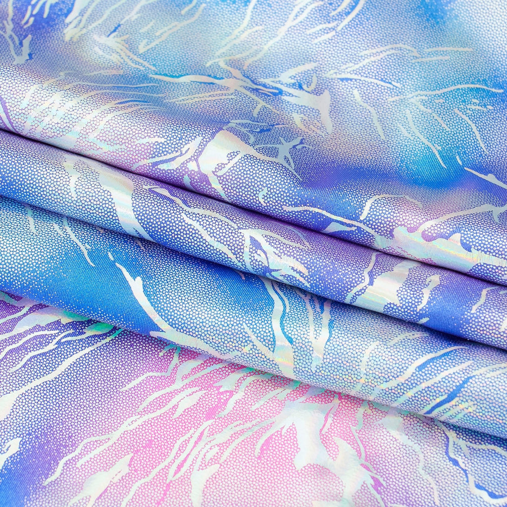 Tie Dye Thunder Hologram Spandex Fabric | CDW