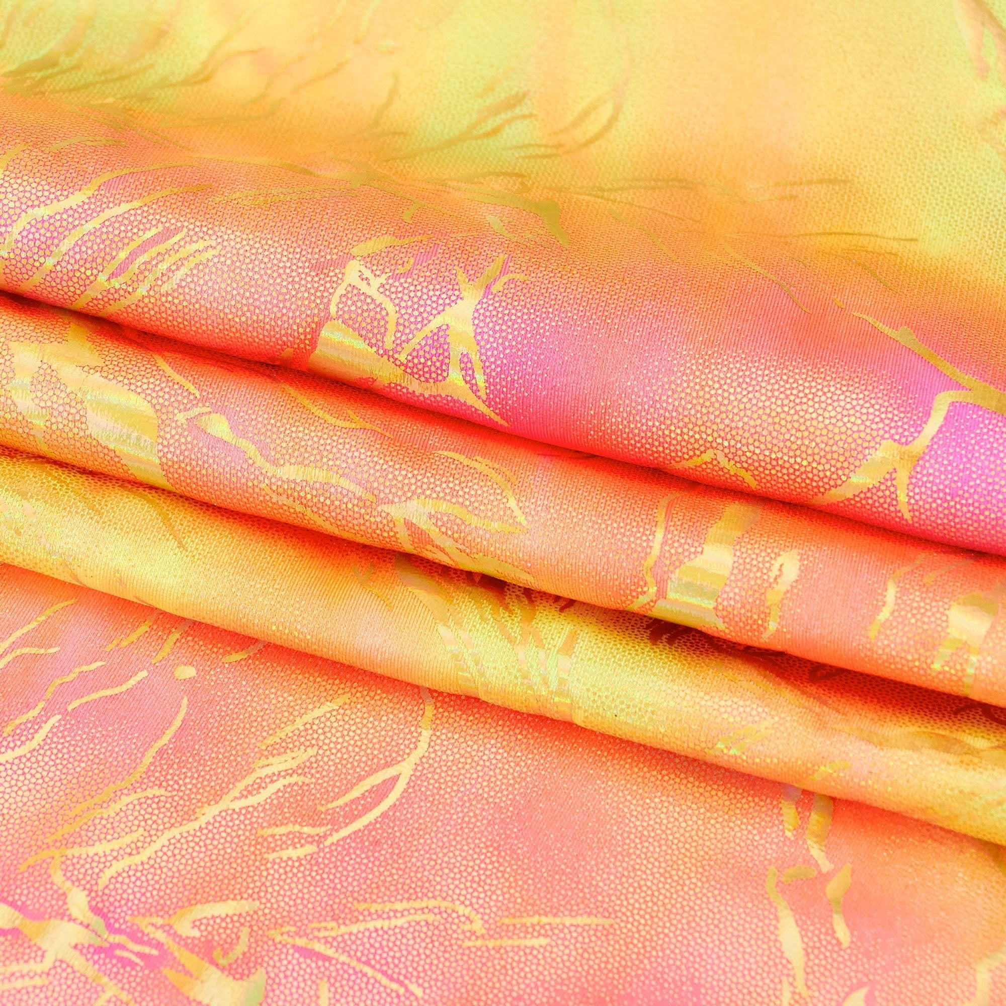 Tie Dye Thunder Hologram Spandex Fabric | CDW