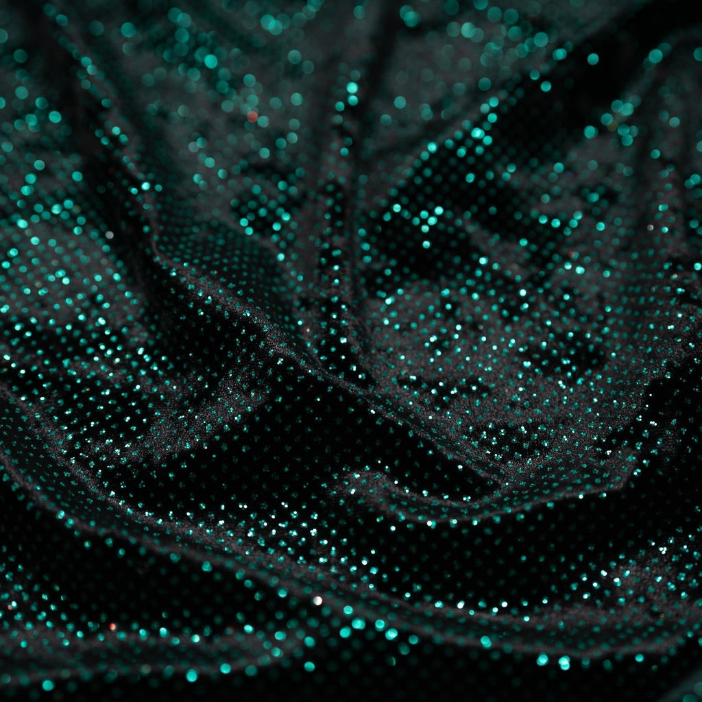 Vivian Glitter Printed Stretch Velvet Fabric | CDW