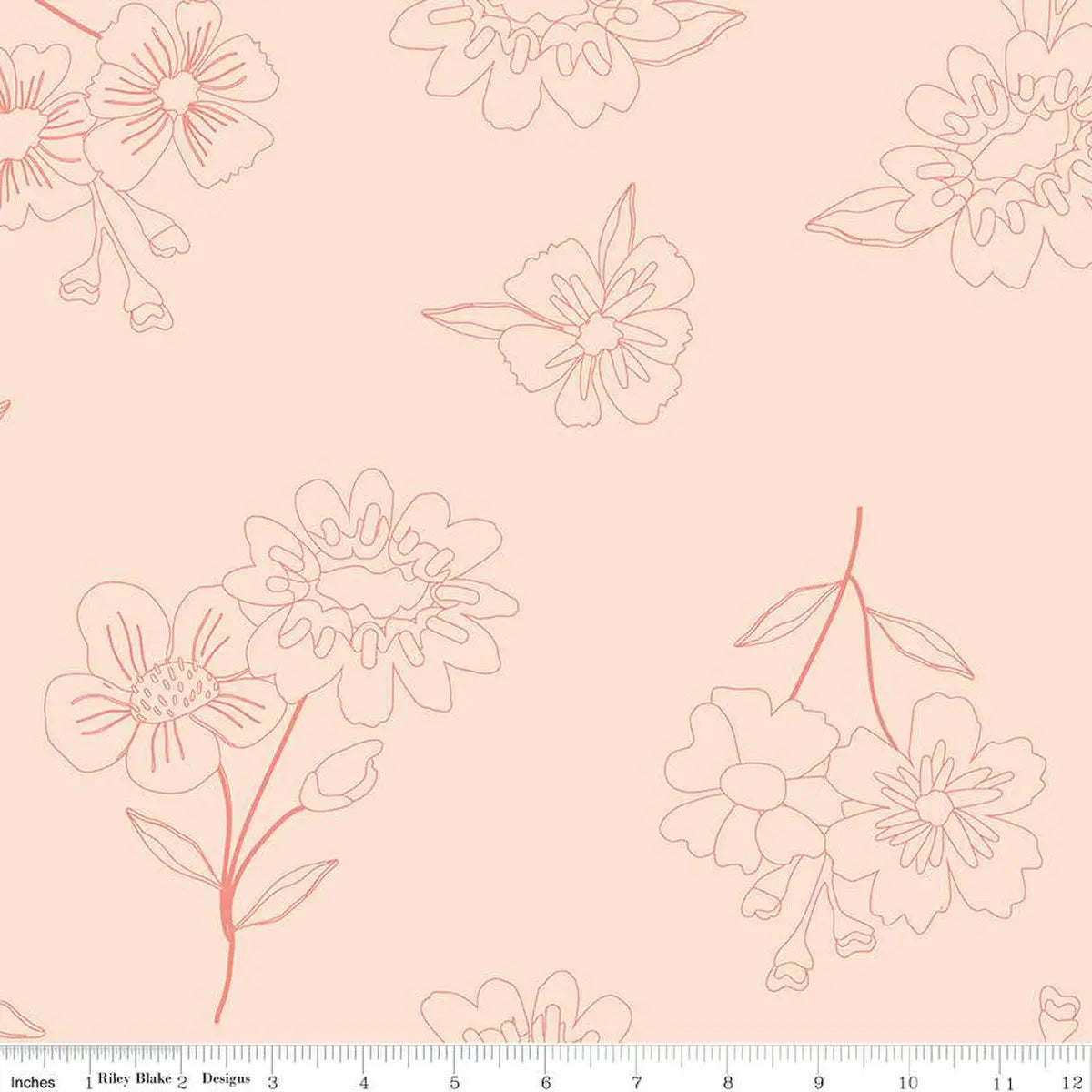 Pink Blush Springs in Town Wideback Fabric Per Yard
