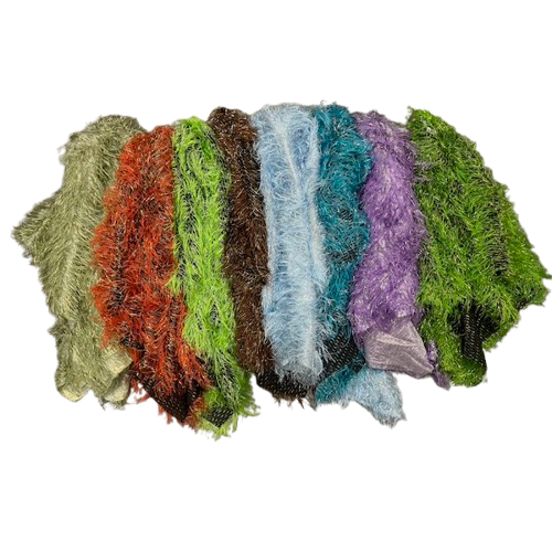 Metallic Faux Fur Tinsel Ostrich Feather Fabric