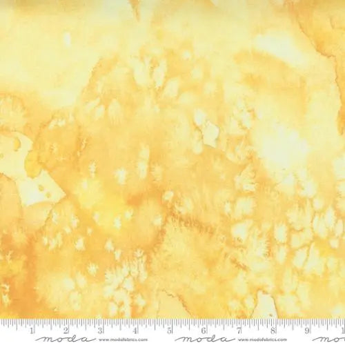 Yellow Buttercup Flow Basic Watercolor Painting 44"/45" Fabric Per Yard