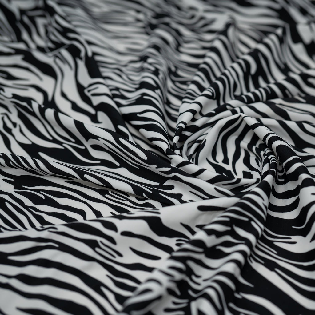 Zebra Nouveau Printed Spandex Fabric | CDW