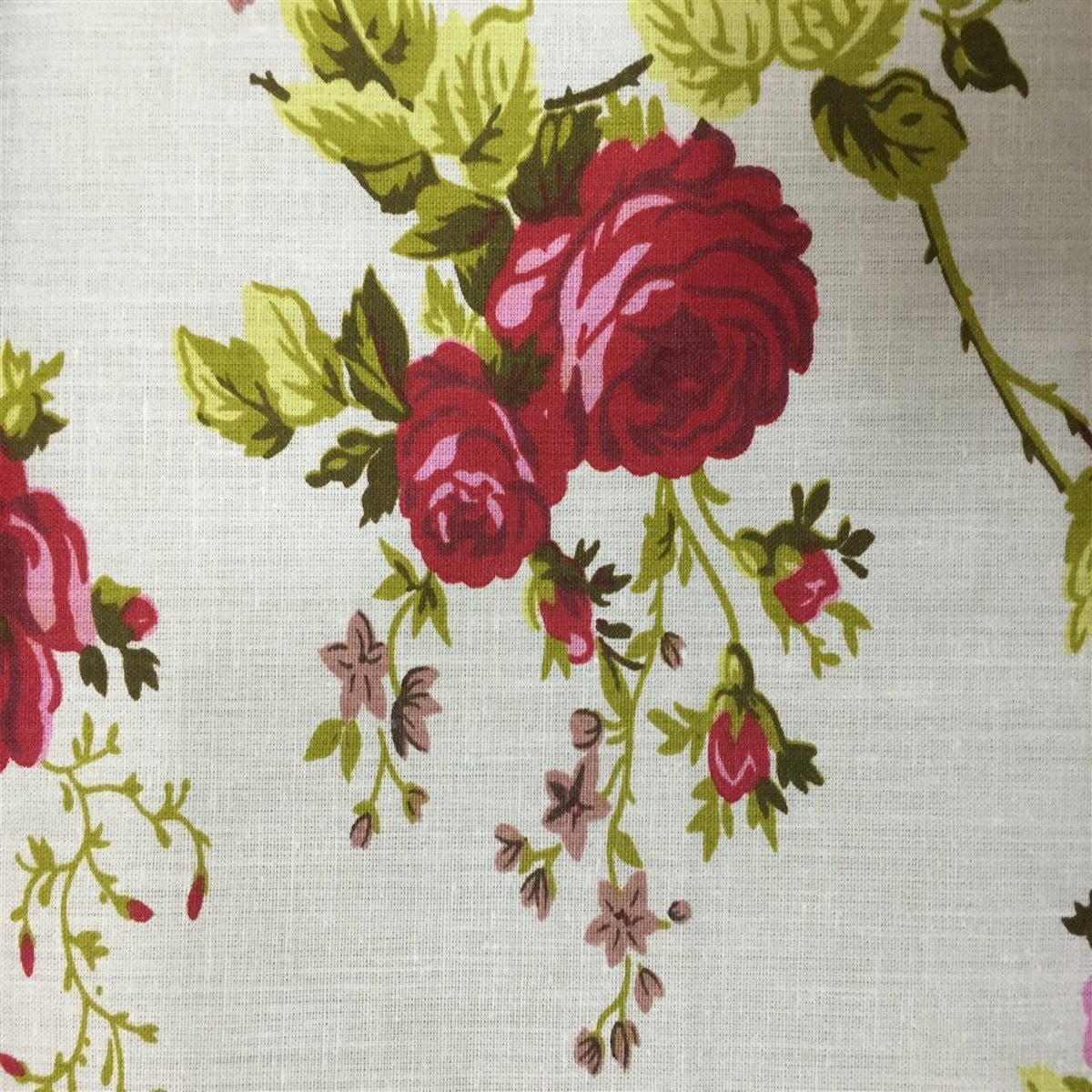 Rose Floral Print Poly Cotton Fabric