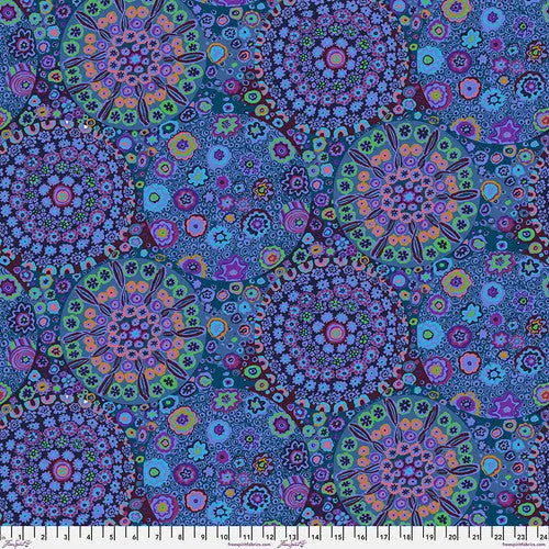 Blue Kaffe Fassett Millefiore Cotton Wideback Fabric Per Yard