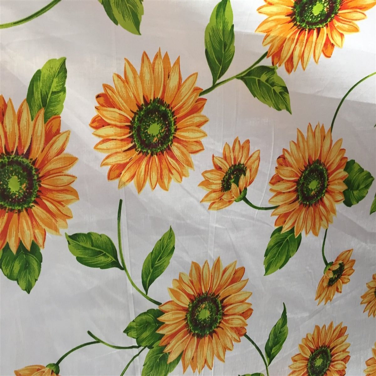 Sunflower Daisy Floral Printed Poly Cotton Fabric
