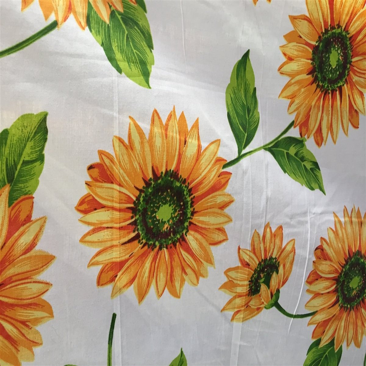 Sunflower Daisy Floral Printed Poly Cotton Fabric