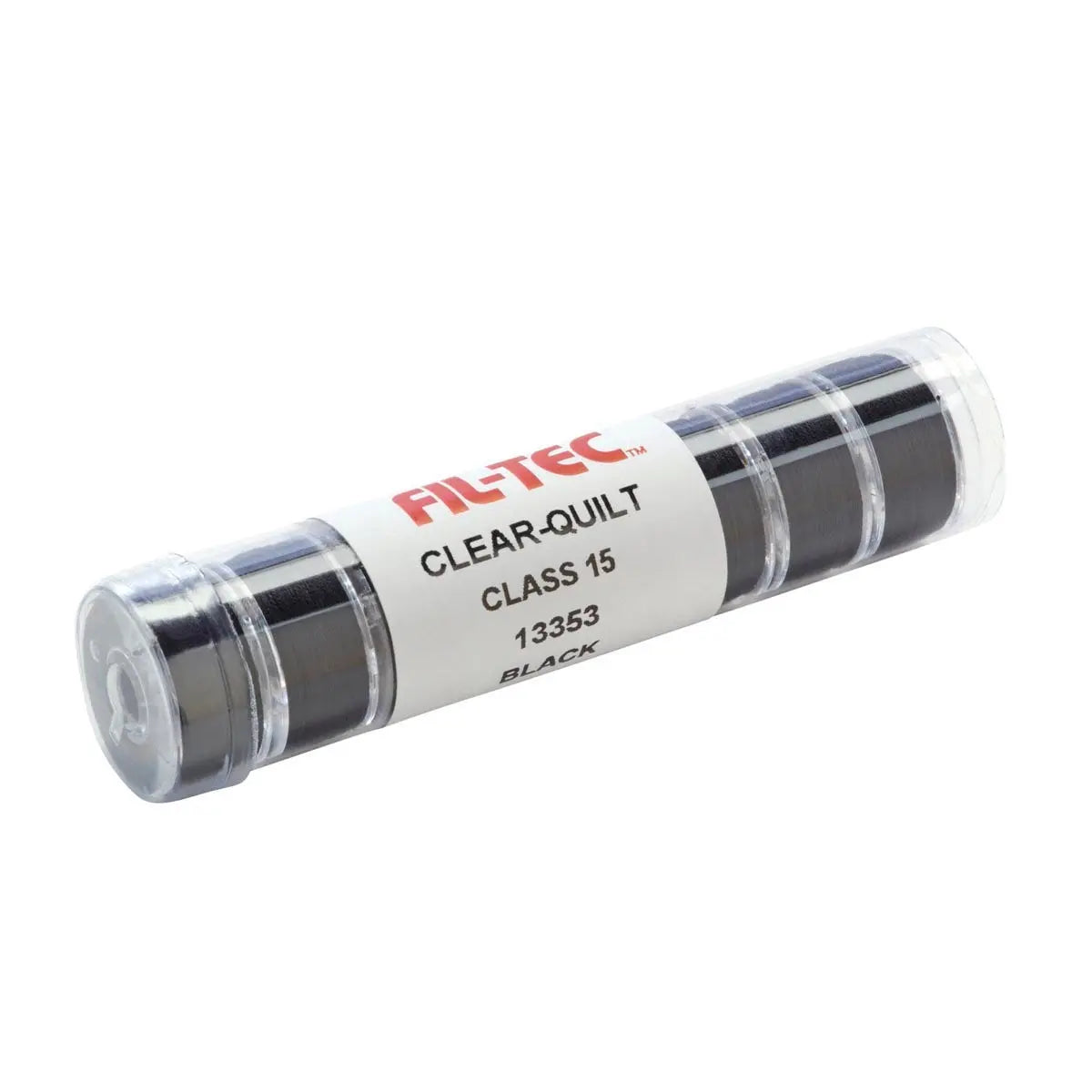 13353 Black Prewound Clear-Quilt Style 15/A Bobbin Tube