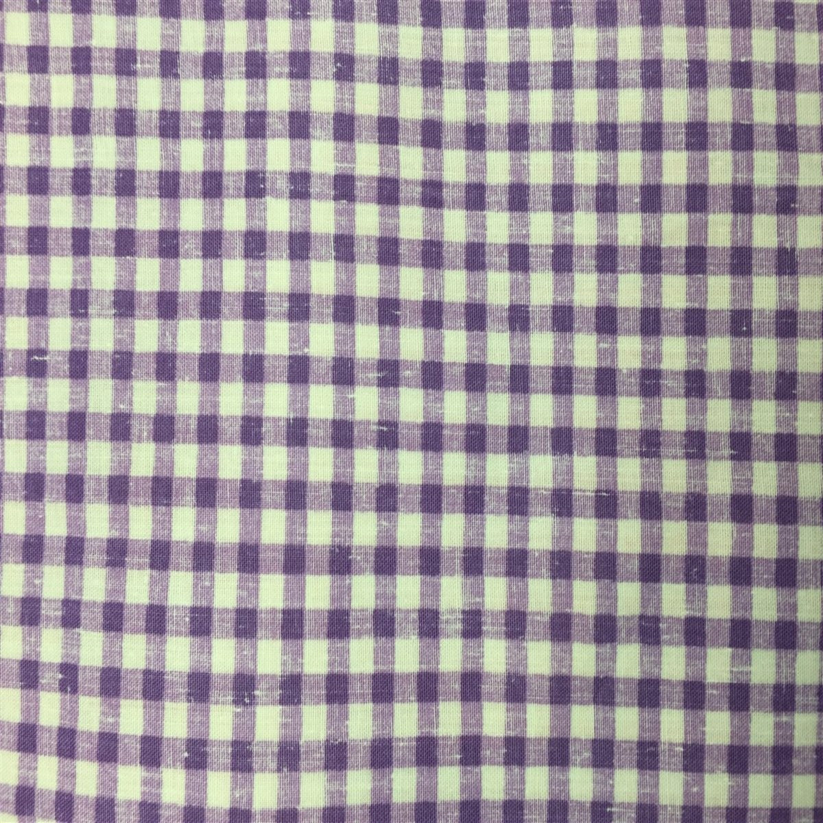 Gingham Checkered Print Poly Cotton Fabric