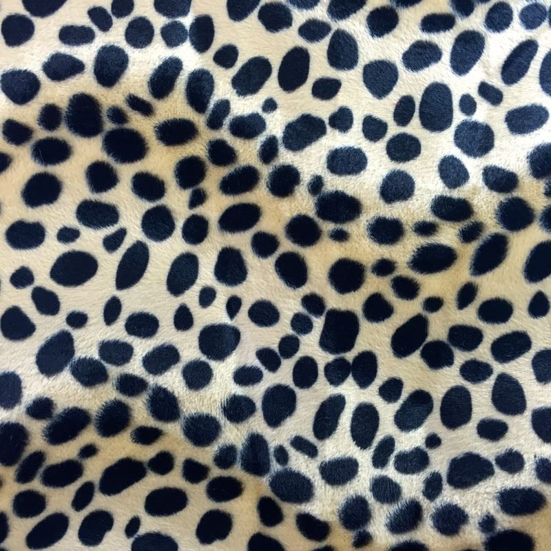 Dalmatian Dog Print Velboa Faux Fur Fabric