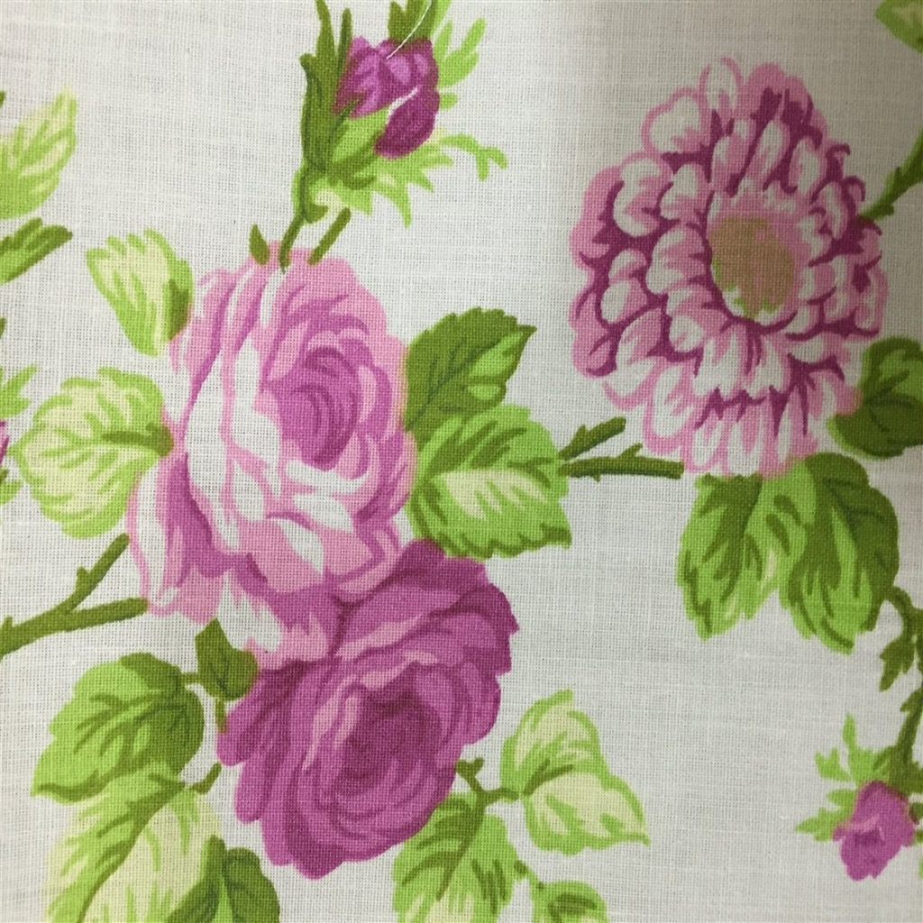 Rose Floral Print Poly Cotton Fabric