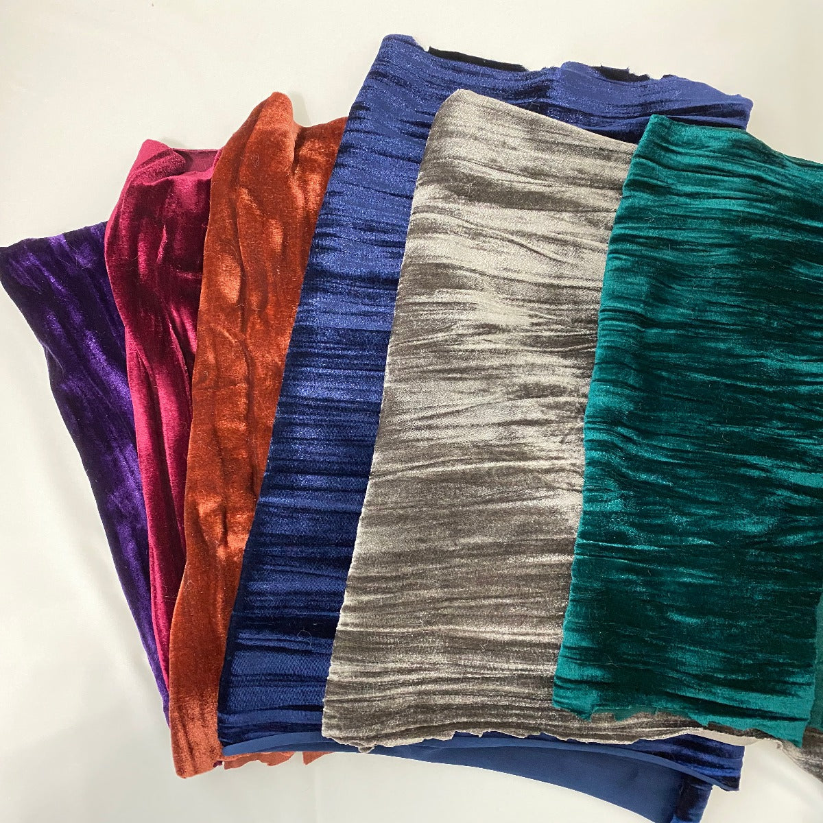 Crinkle Stretch Velvet Fabric