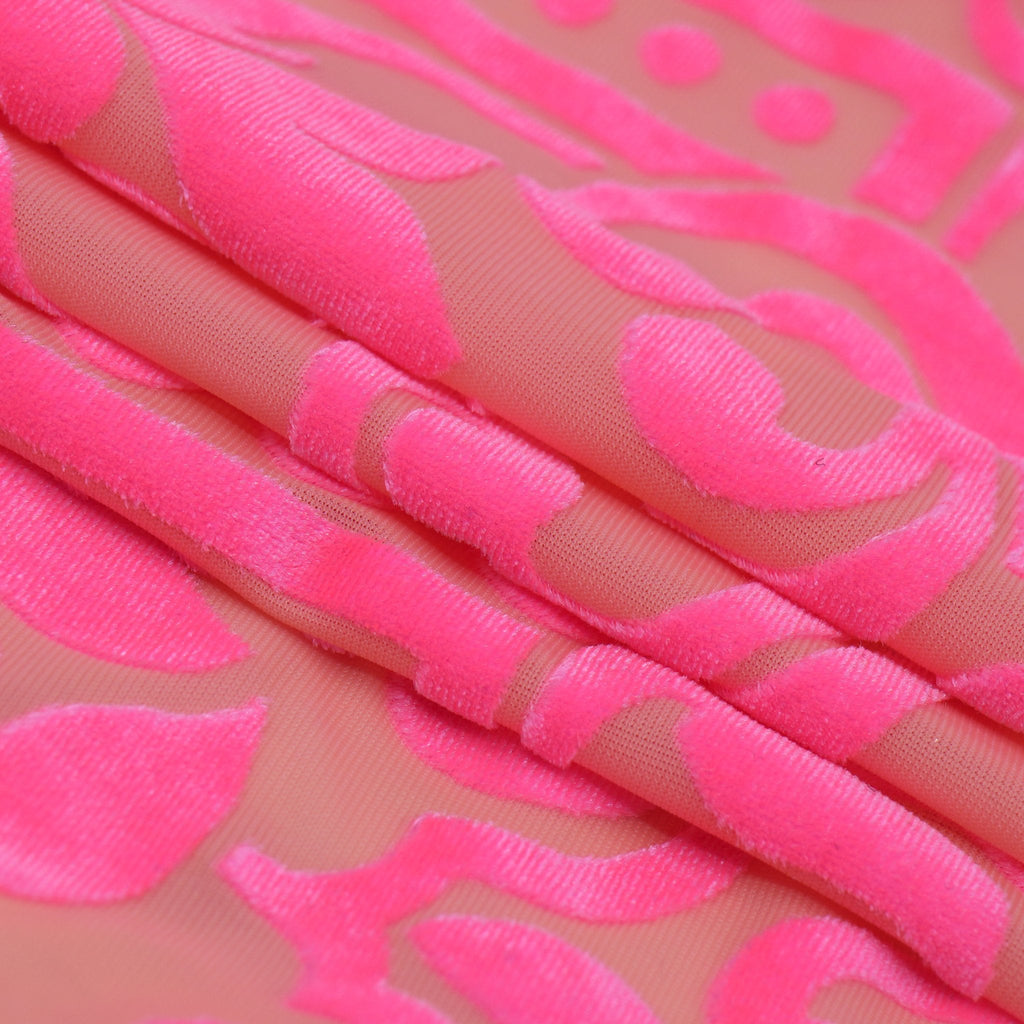 Ice Burnout Stretch Velvet Fabric | CDW