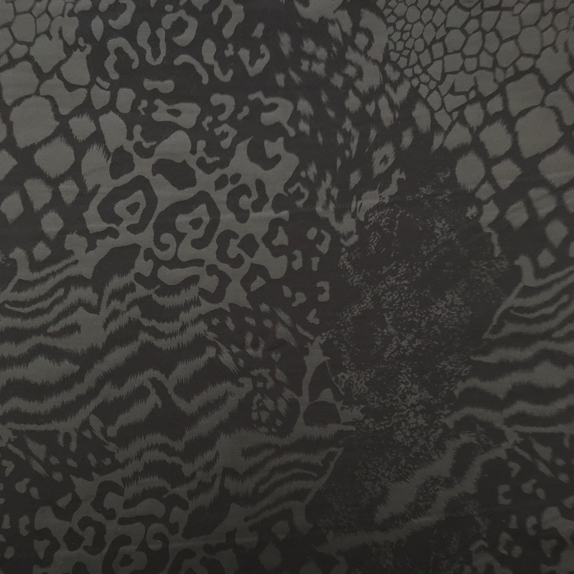 Jungle Patch Foil Printed Superflex Heavy Compression Spandex Fabric | Blue Moon Fabrics