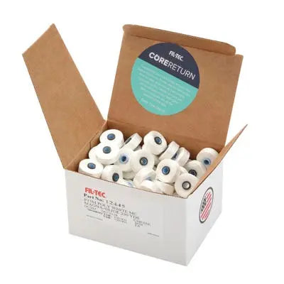White Magna-Glide Classic #60 Bobbins (Case of 100)